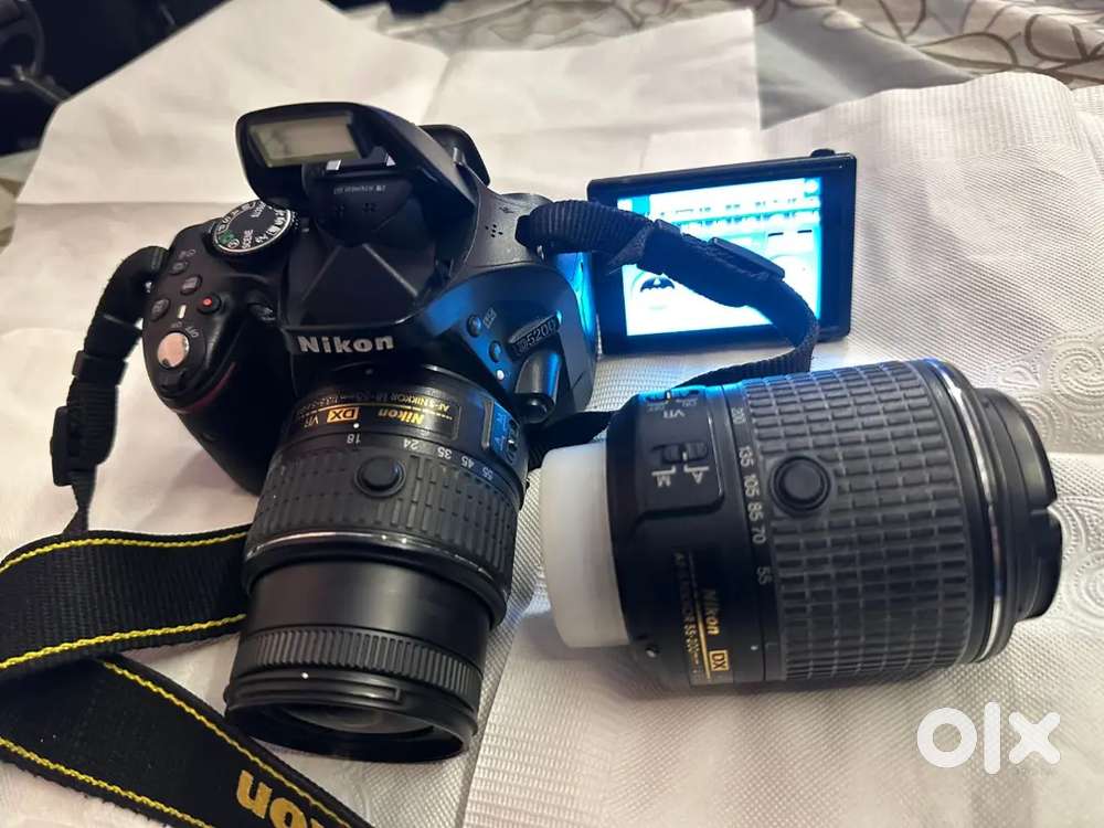 Nikon d5200 dslr camera with 200 mm lens
