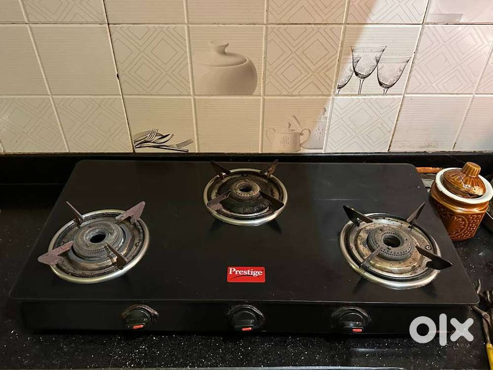 Prestige 3 Burner Gas Stove -  Glass Top For Sale