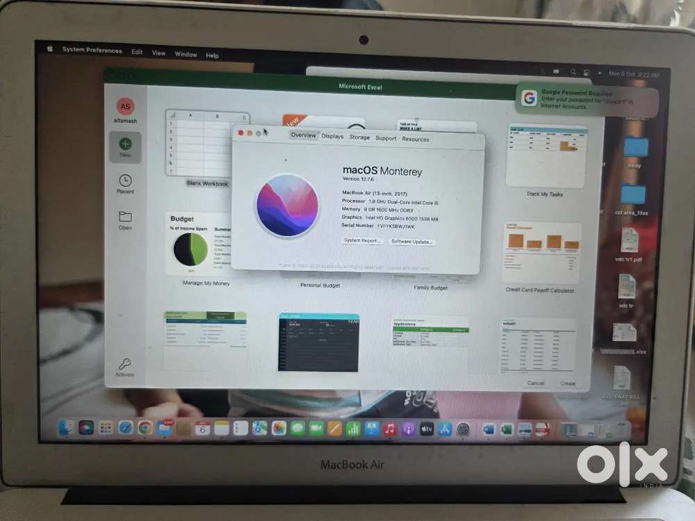Good condition MacBook air 13 inch 2017