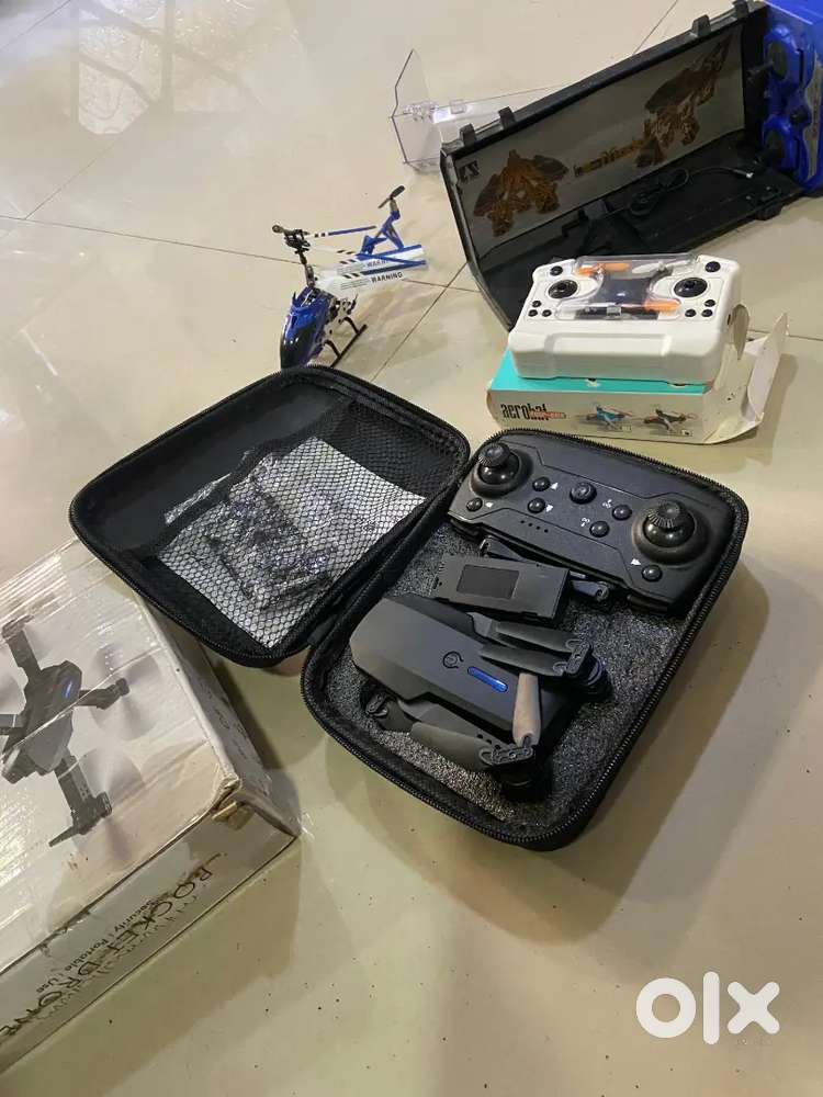 2 drones and 1 helicopter