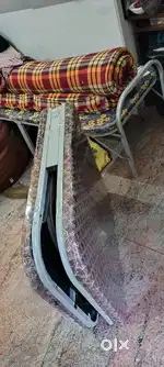 Foldable cot with mattress