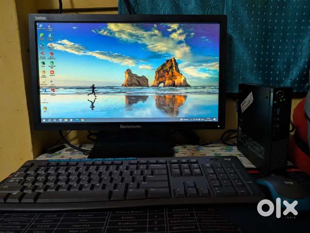 Lenovo Desktop Mini PC Setup i5 8GB RAM+256GB SSD Lenovo LED Monitor