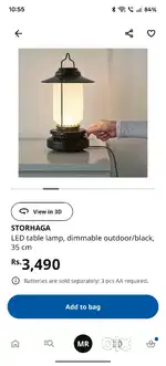 Ikea lamp bedside