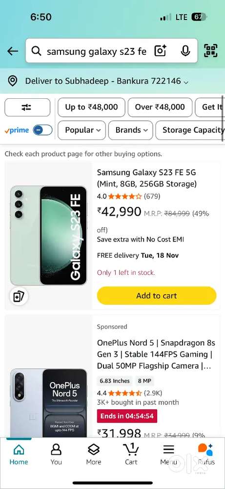 Sumsung galaxy s23 fe