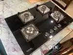 Hindware 4-Burner Auto-Ignition Gas Stove (Glass Top)
