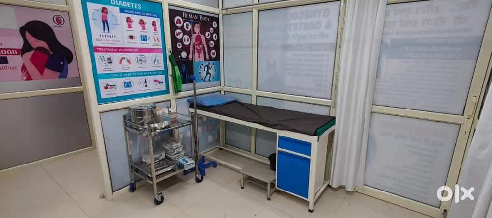 Running Doctor cabin for OPD clinic full furnished with reception staf