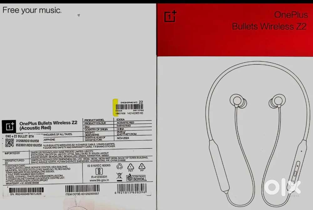 Oneplus bullet wireless Z2 brand new