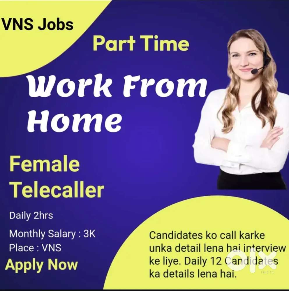 Female telecaller part time work from home
