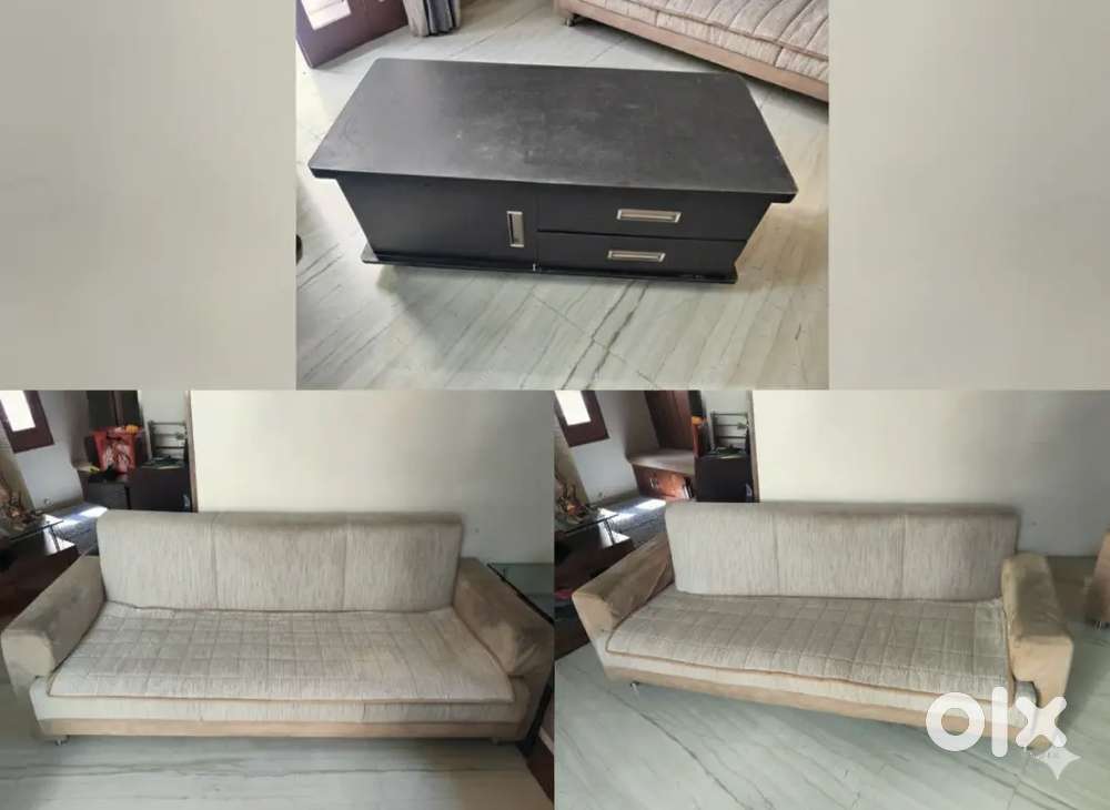 Premium 2 set of 3 seater sofa set with teapoy