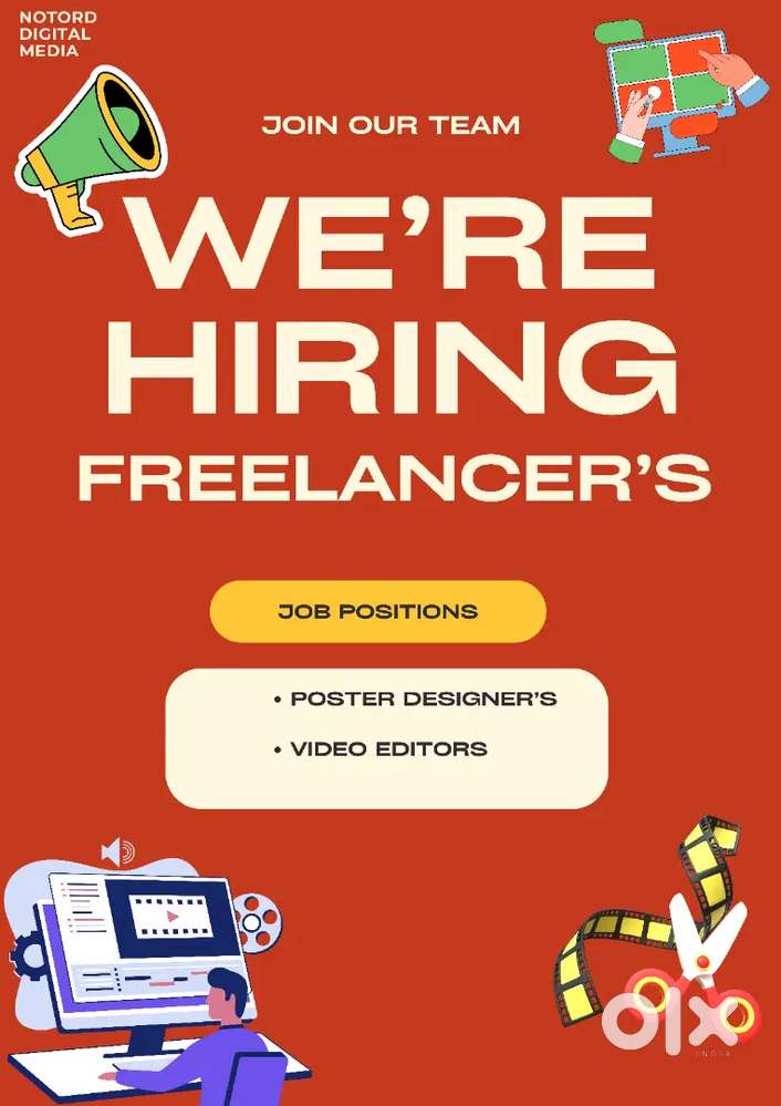 HIRING FREELANCE GRAPHIC DESIGNERS and VIDEO EDITORS