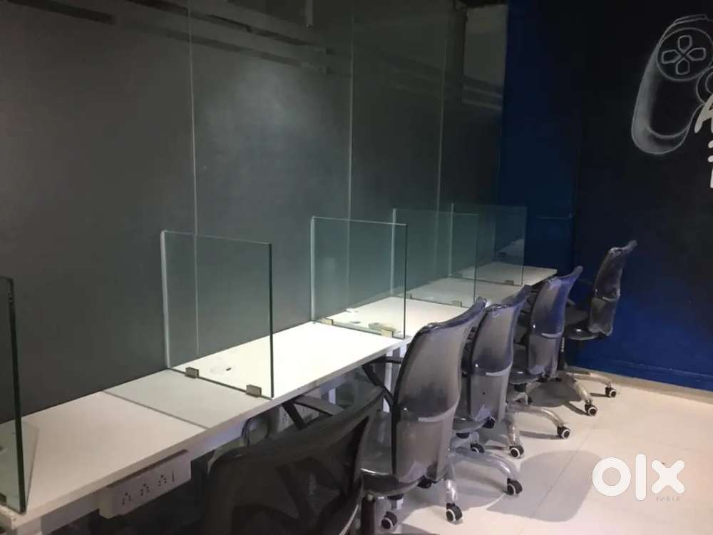 15SEATING 2CABINS FULLY FURNISHED OFFICE AT RENT A.B ROAD L.I.G