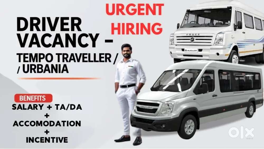Driver required for Force Tempo Traveller and Urbania