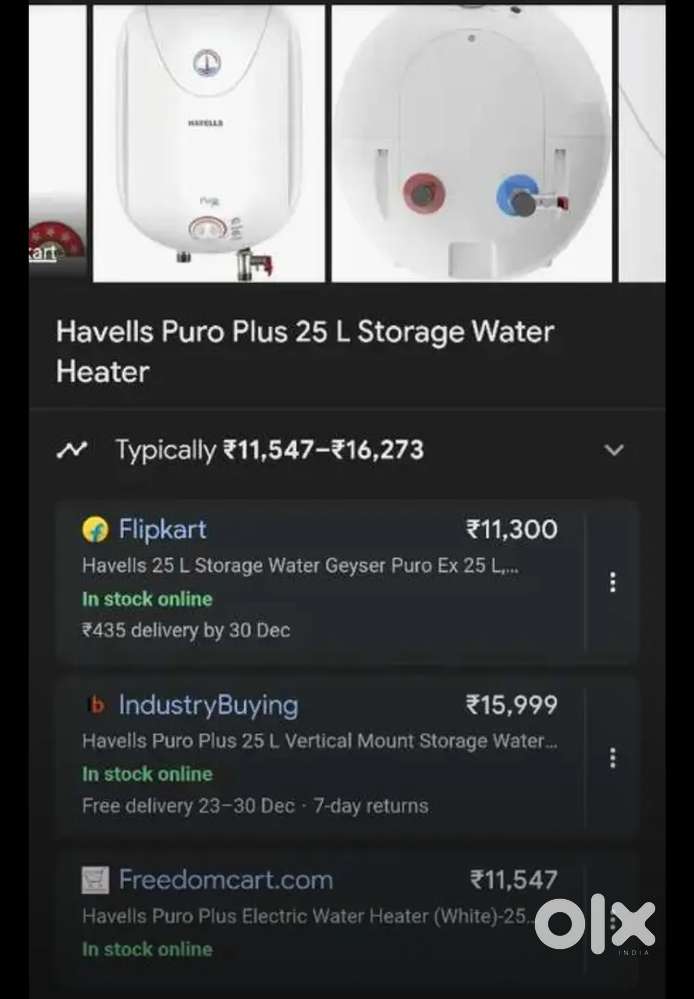Havells Geyser 25 Liters