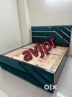 New ply board full cushion double bed with storage