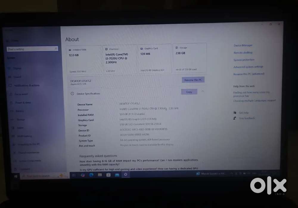 Acer Aspire Laptop in new like condition