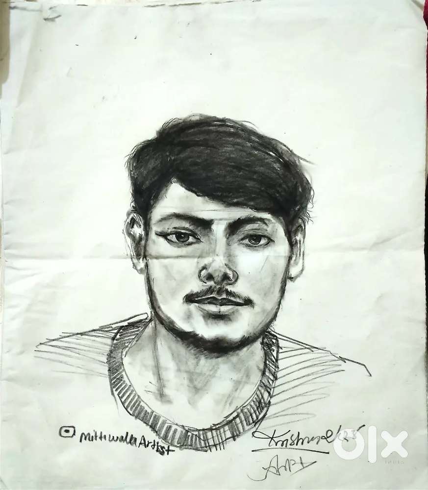 Photo portrait black & white 199 ₹ and colour painting 399₹
