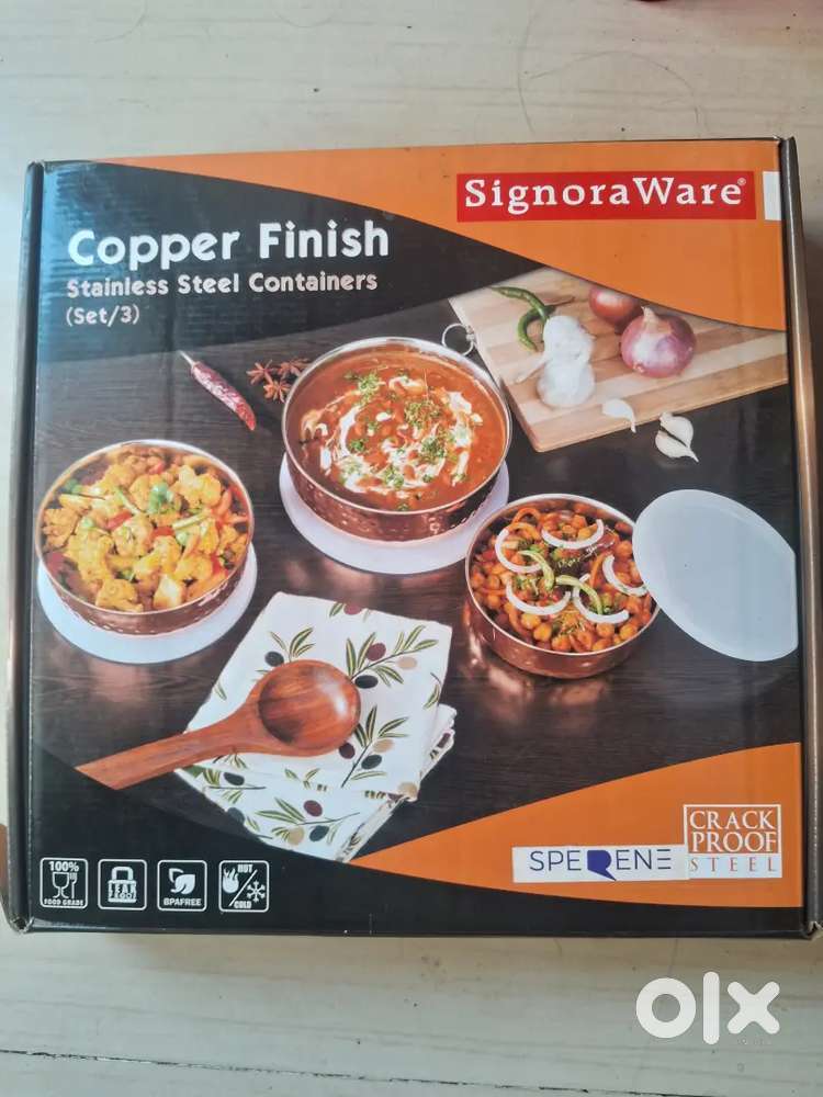 Coper Set Brand New 3 pcs Signora Branded