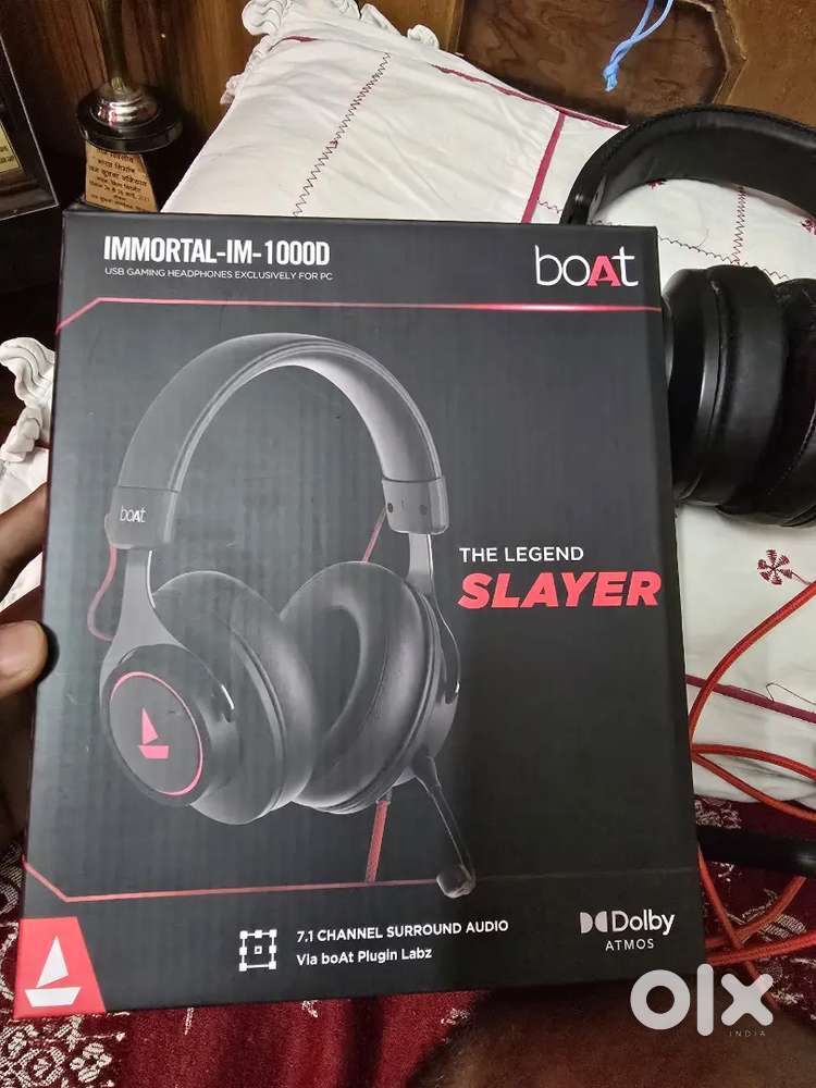 Boat Immortal 1000D Gaming Headphones - Black (7.1 Surround, RGB)