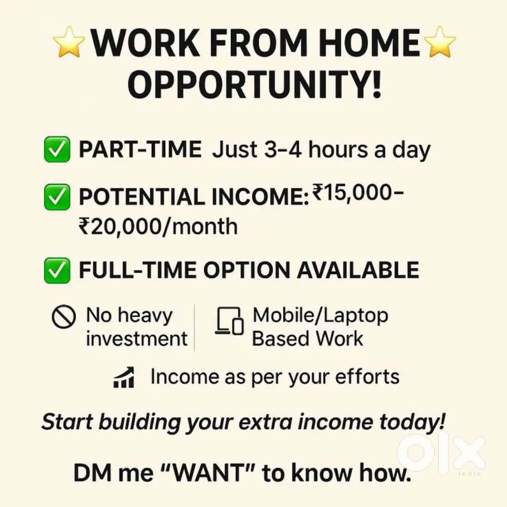 *Work From Home Job Part Time / Full Time Apply Now*