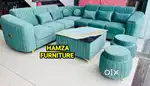 HAMZA FURNITURE NEW DESIGNER LUXURIOUS LOOK L SHAPE SOFA SET BAJAJ F A