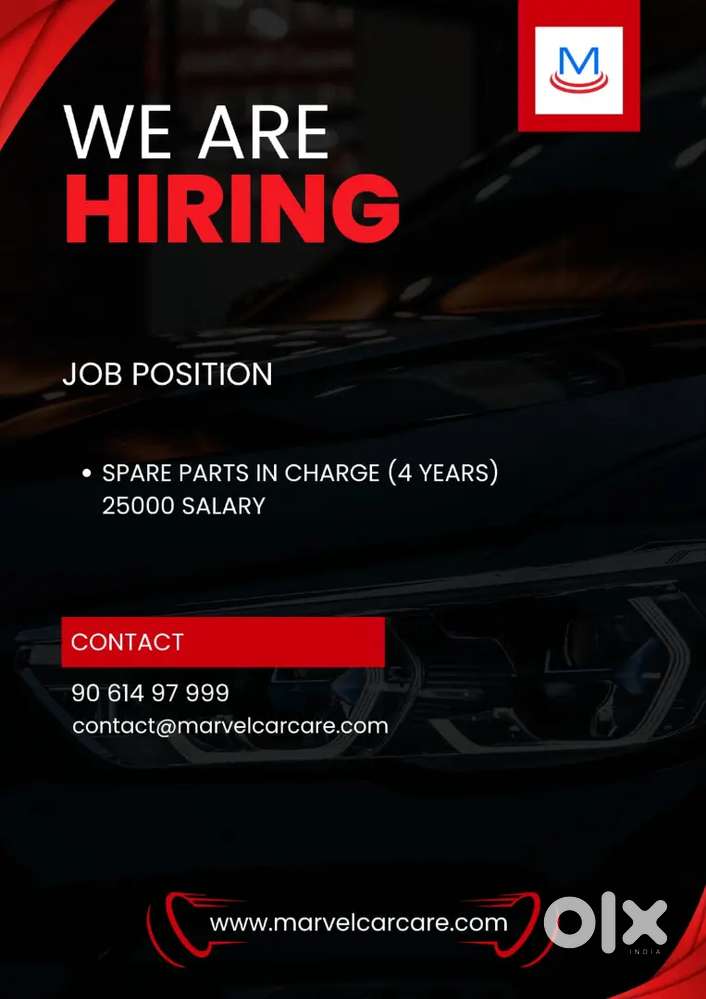 Store incharge in car service centre