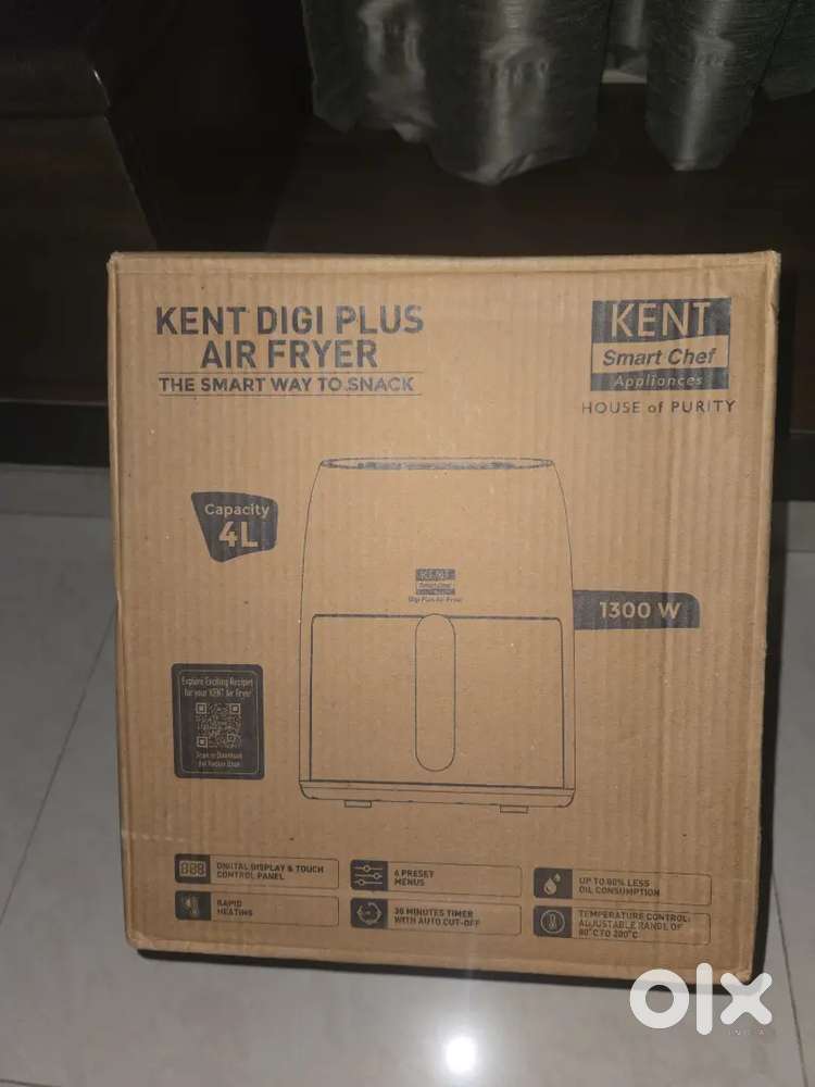 Kent Digi+ Air Fryer 4L, 1300W