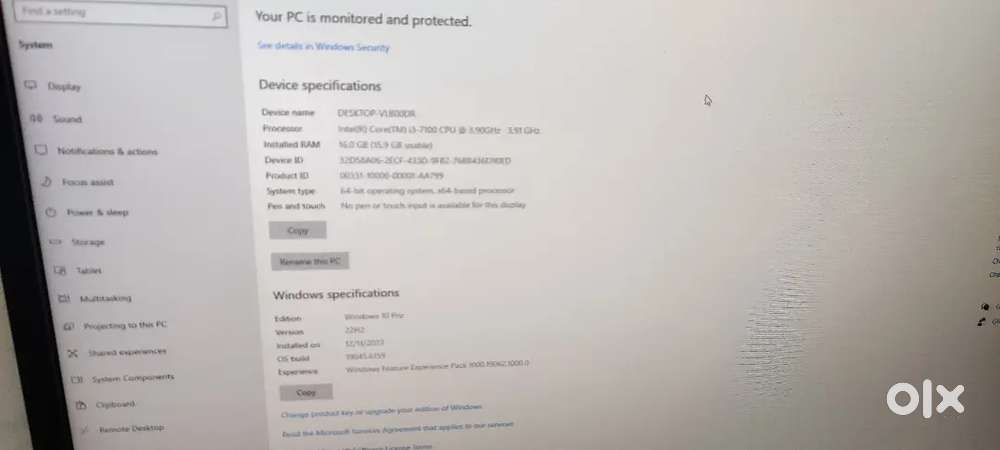I3 7th gen 16gb ram 22dell లేదు 4k vison excellnt condtion total d