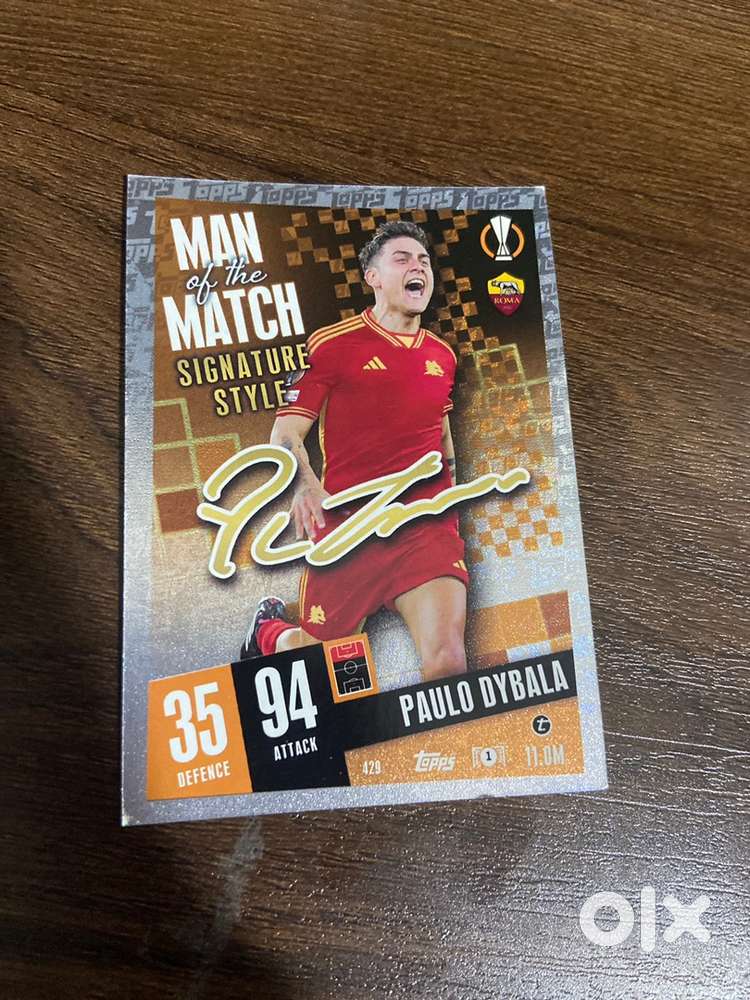 Paulo Dybala Limited edition Signature man of the match Topps Card