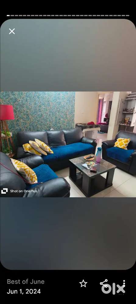 5 seater sofa with center table