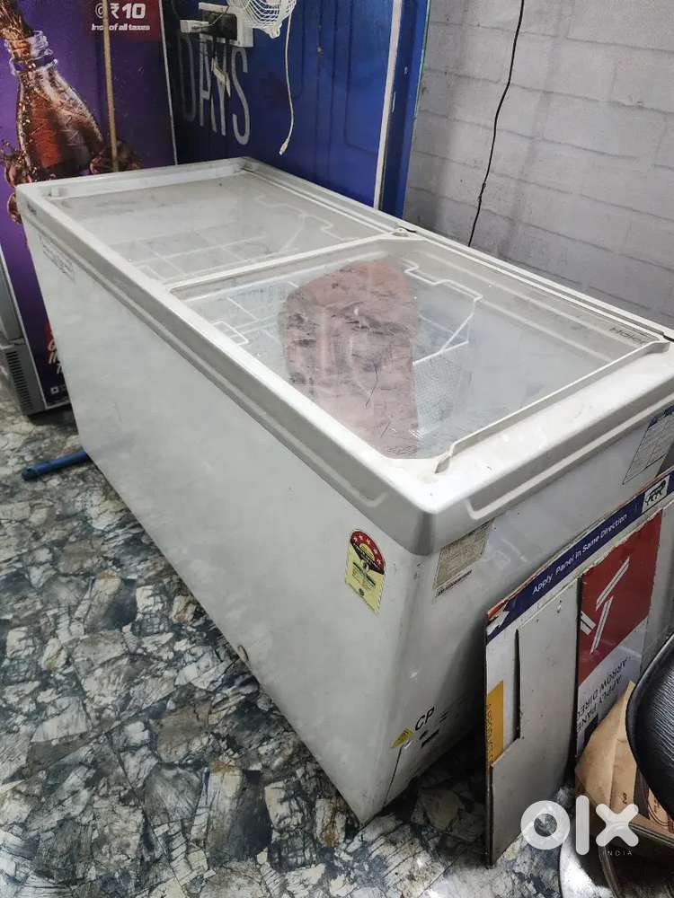 Haier glass top 400 litre