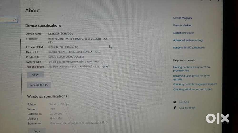 Dell laptop i5 pro