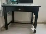 Solid wood table with drawer