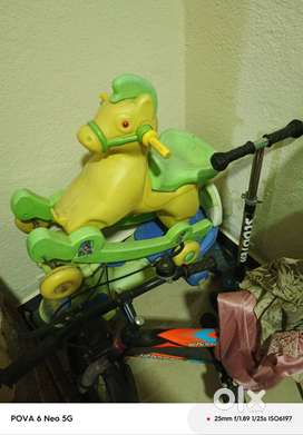 Kids horse and swing car