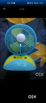 Rechargeable Fan battery backup good because 3 battery install.