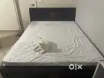 Wooden frame bed and matress
