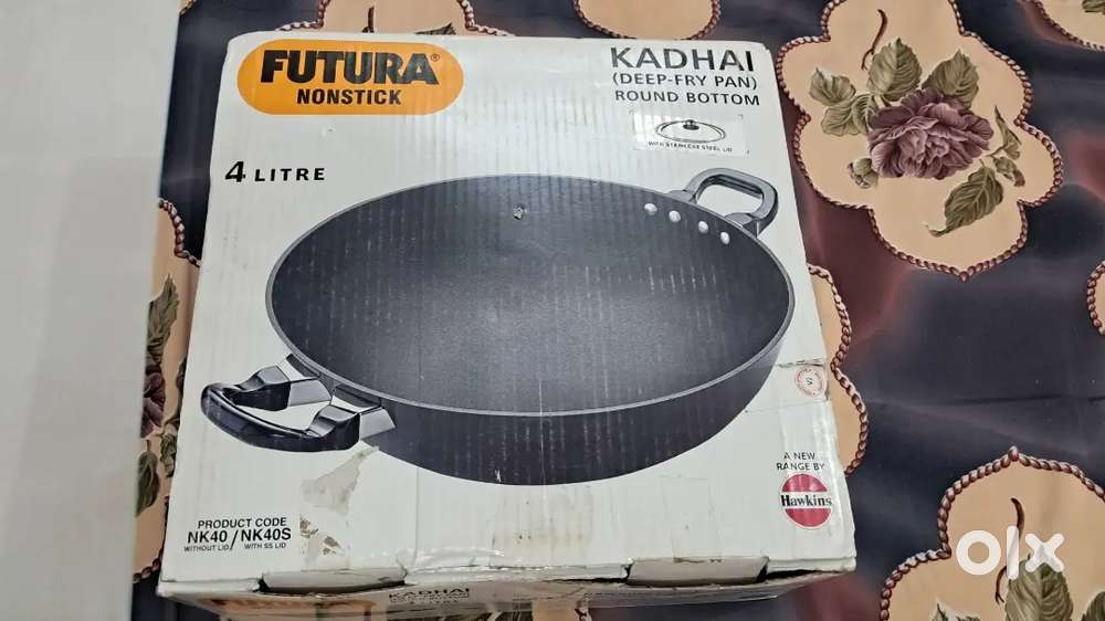 Futura (Non Stick) 4 Ltr. Kadai With Stainless Steel Lid