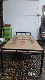 Plywood Iron Rod Folding Single Bed