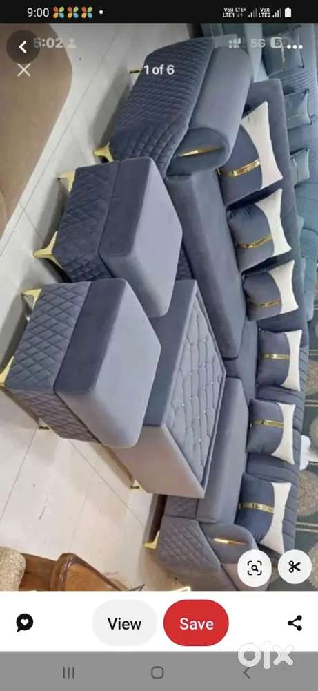 Gray colour me sofa set