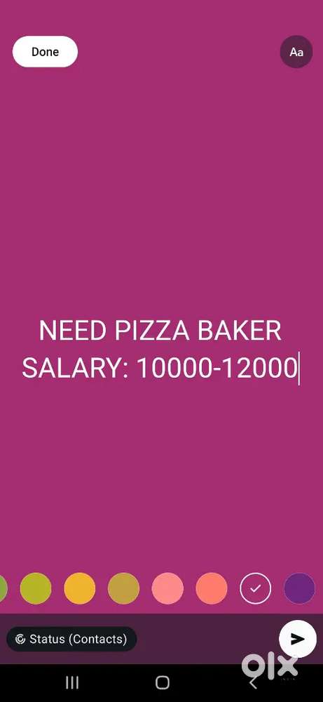 Cook/baker for pizzas