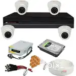 CP PLUS 2.4 Megapixel, H.265+, 4 Camera Combo Kit with 4Ch DVR