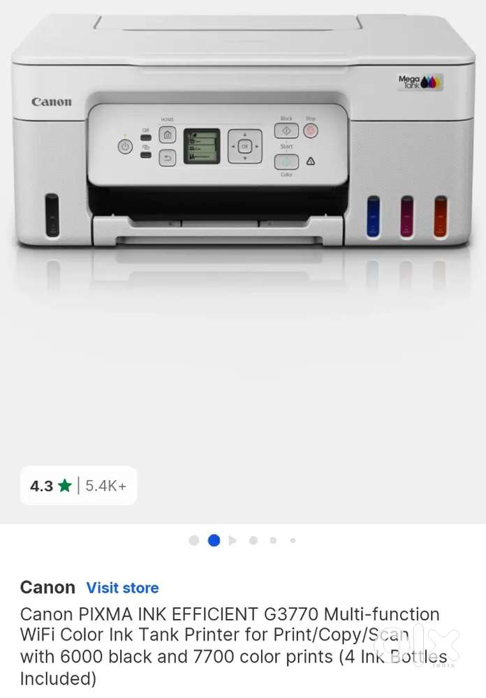 Canon Pixma Wifi InkTank printer G3770