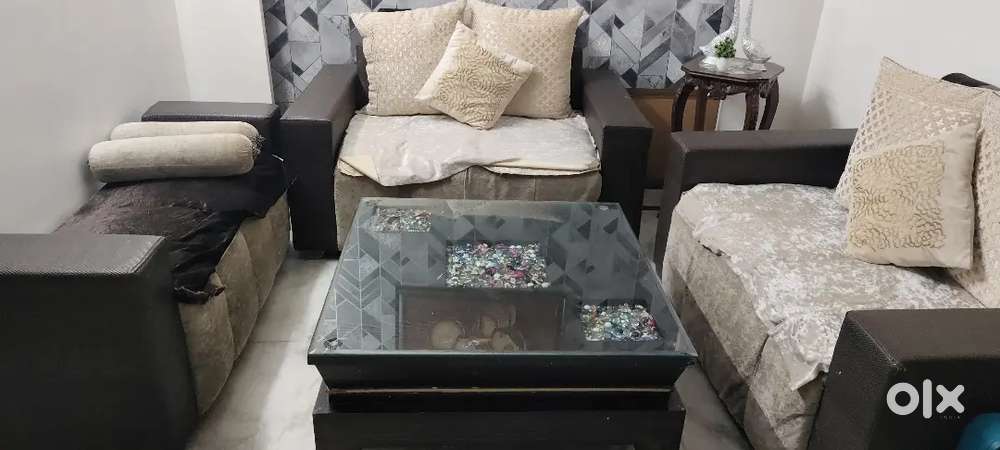Sofa set with 2x2 sofa setti and centre table