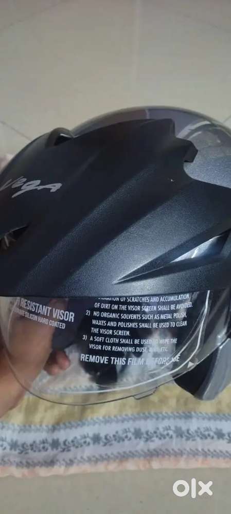 Burgman unique guard with ,vega brand helmet