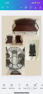5 Seater Sofa Set and 6 Seater Dining Table for Sale