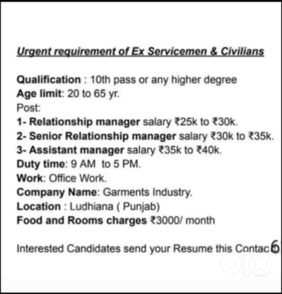 Part time job for male and female