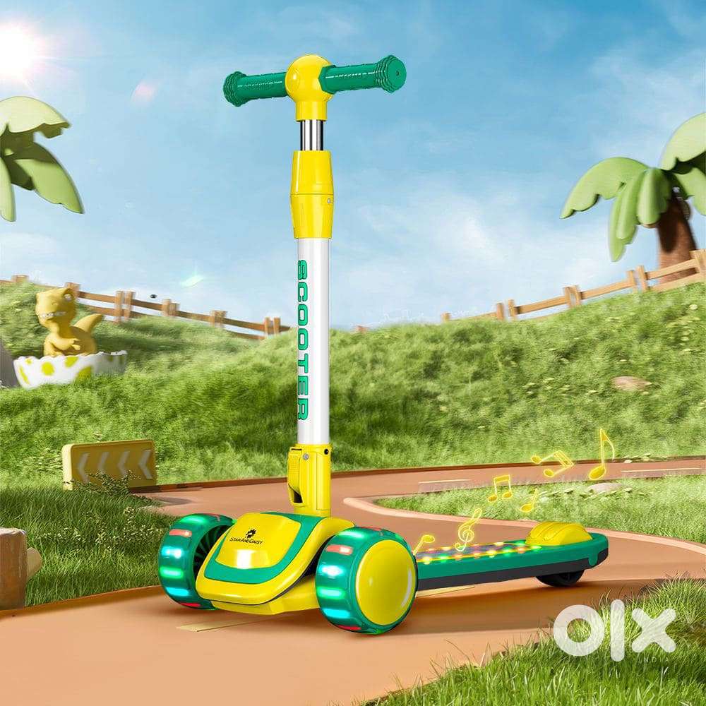 StarAndDaisy Rise ‘n’ Shine 3 Wheel Scooter for Kids