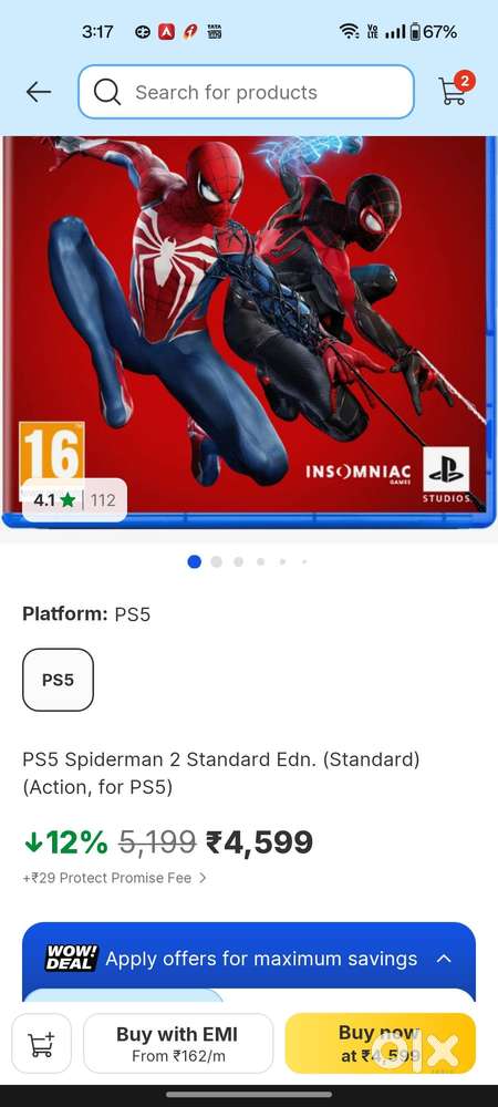 Spiderman 2 PS5 disc