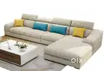 New best quality luxury design L shape sofa set with adjustable headre