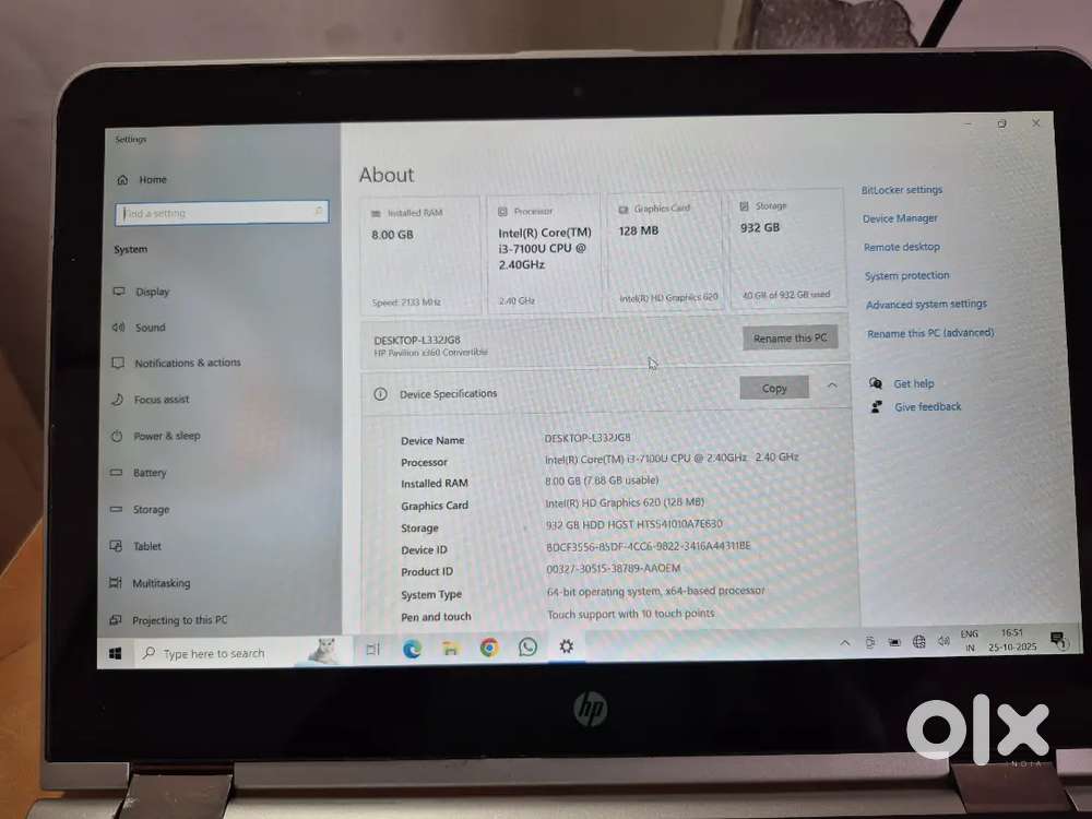 HP pavilion touch screen laptop