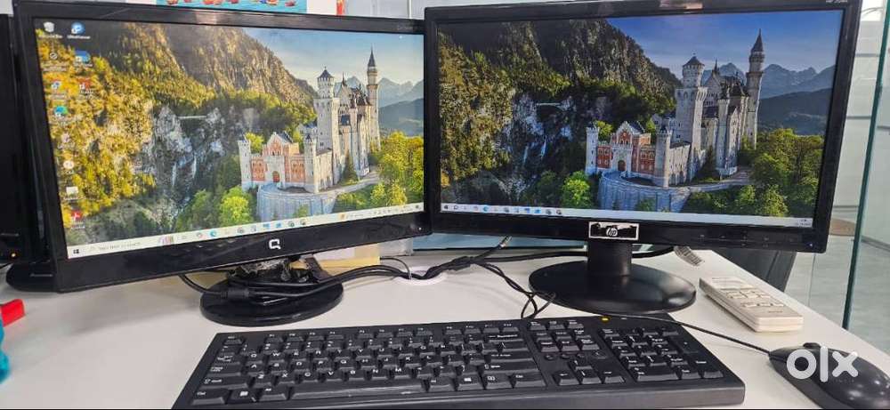 High Performance HP & Dell system With dual Monitors